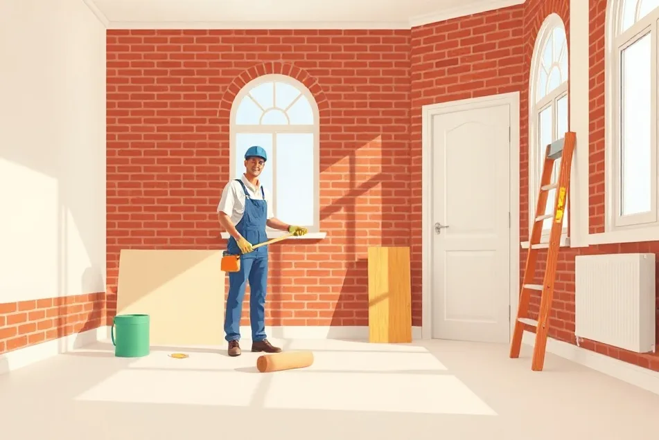 Intérieur rénové après travaux de peinture à Saint-Fons